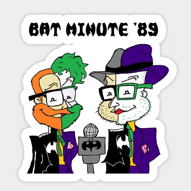 Bat Minute '89 - Classic Logo Sticker by Sleepy Charlie Media Merch